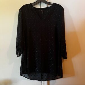 Maurice’s Black Sheer Blouse